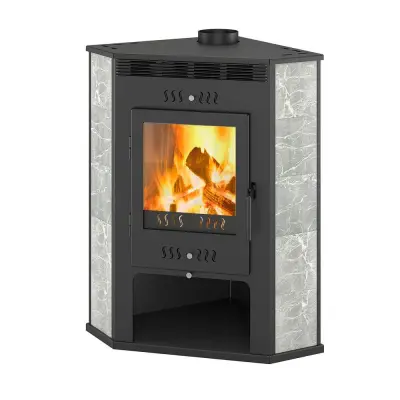 Фото Печь-Камин ASTON 11кВт (180 м3) угловой Ø 150мм Талькохлорит в магазине Woodson Фото Печь-Камин ASTON 11кВт (180 м3) угловой Ø 150мм Талькохлорит в магазине Woodson