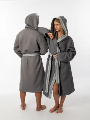Халат вафельный Woodson, gray (46) Халат вафельный Woodson, gray (46)