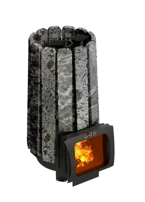 Фото Дровяная банная печь Grill'D Cometa Vega 180 Short Window Max Stone Pro (Серпентинит) в магазине Woodson Фото Дровяная банная печь Grill'D Cometa Vega 180 Short Window Max Stone Pro (Серпентинит) в магазине Woodson