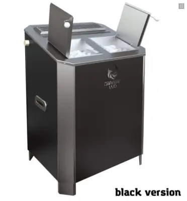 Фото Электрическая паротермальная печь 12 кВт/380 ПАРиЖАР облицовка  серпентенит "бархат" в магазине Woodson