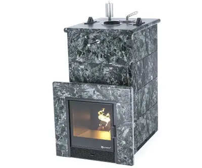 Фото Печь «Геленджик» в полноценном кожухе Пироксенит в магазине Woodson