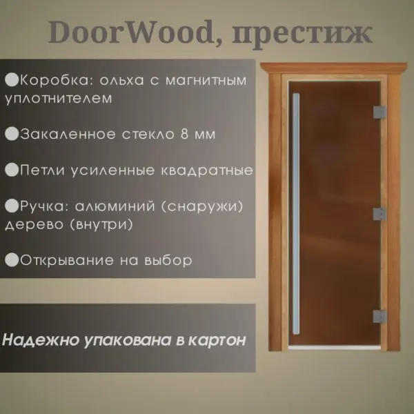Дверь DoorWood Престиж Бронза матовая 1900*700 Дверь DoorWood Престиж Бронза матовая 1900*700