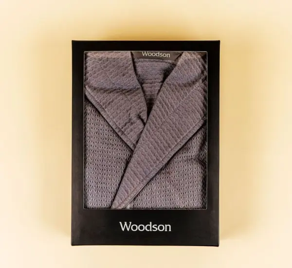 Халат вафельный Woodson, gray (46) Халат вафельный Woodson, gray (46)