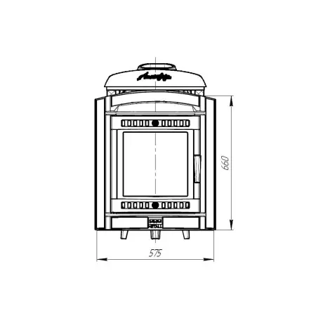 Фото Печь банная "Атмосфера L" комбинированная сетка-ламель "Пироксенит" в магазине Woodson