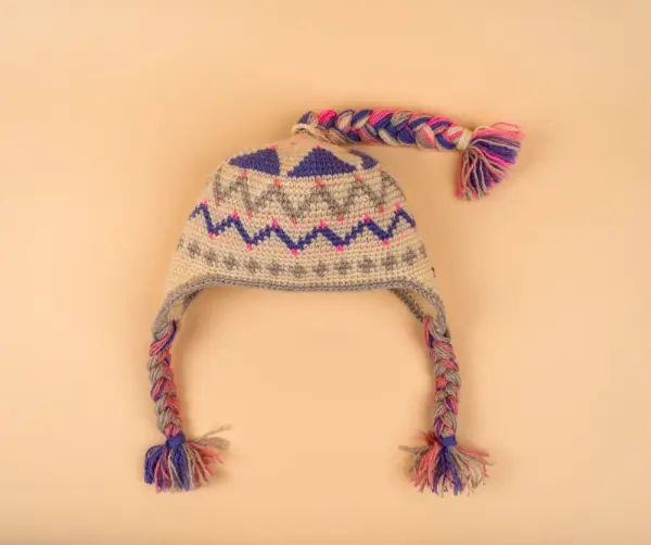 Шапка вязаная для бани Woodson Viking, орнамент, 3 косички