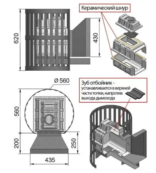 Фото Печь ВЕЗУВИЙ Легенда Ковка 16 (224) в магазине Woodson
