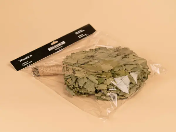 Веник для бани Woodson Премиум, кавказский дуб с обмоткой