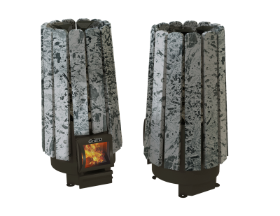 Фото Дровяная банная печь Grill'D Cometa Vega 240 Short Pro Stone (Серпентинит) в магазине Woodson
