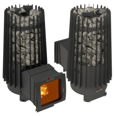 Фото Дровяная банная печь Grill'D Cometa Vega 180 Short Window Max Pro в магазине Woodson