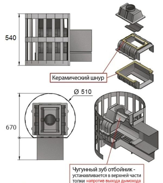 Фото Печь ВЕЗУВИЙ Легенда Ковка 12 (261) в магазине Woodson