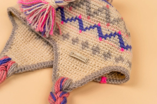 Шапка вязаная для бани Woodson Viking, орнамент, 3 косички Шапка вязаная для бани Woodson Viking, орнамент, 3 косички