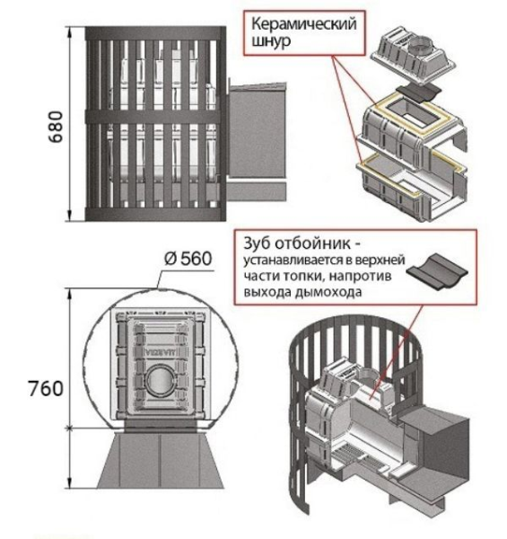 Фото Печь ВЕЗУВИЙ Легенда Ковка 22 (224) в магазине Woodson