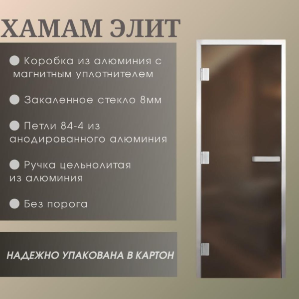 Дверь Хамам Элит 60G Бронза 1900*700 R, без порога Дверь Хамам Элит 60G Бронза 1900*700 R, без порога