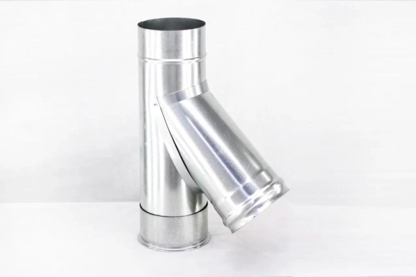 Фото Тройник — 120 — 45 — оцинковка 