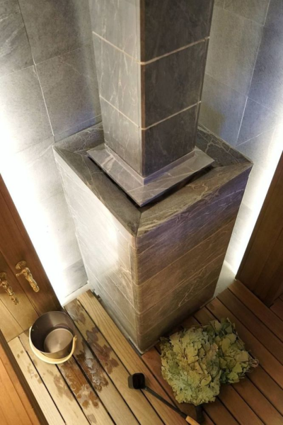 Фото Печь банная "Атмосфера XL" в облицовке "ИМПЕРИЯ" Талькохлорит в магазине Woodson