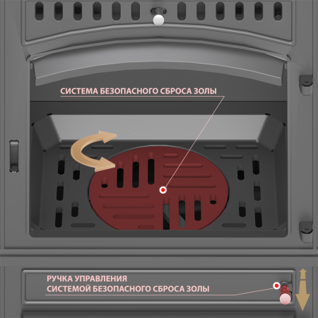 Фото Печь-камин Везувий LV-12 "Антрацит" в магазине Woodson