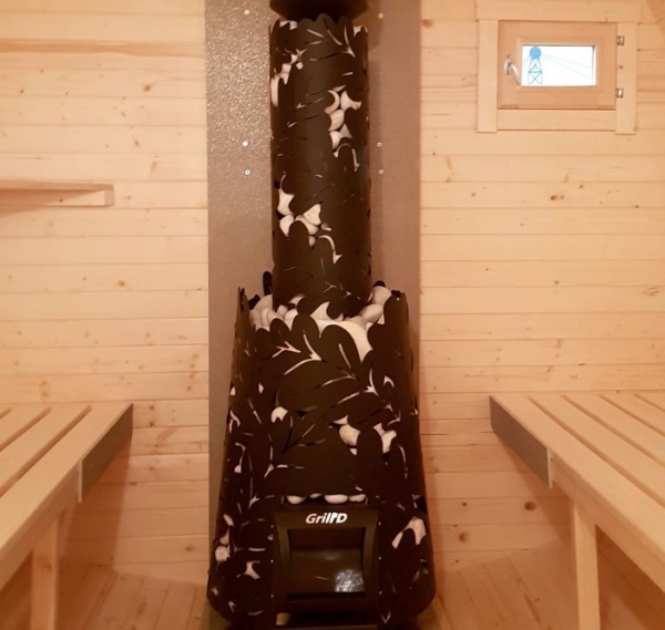 Фото Дровяная банная печь Grill'D Dubravo 180 Long (дверца со стеклом) в магазине Woodson