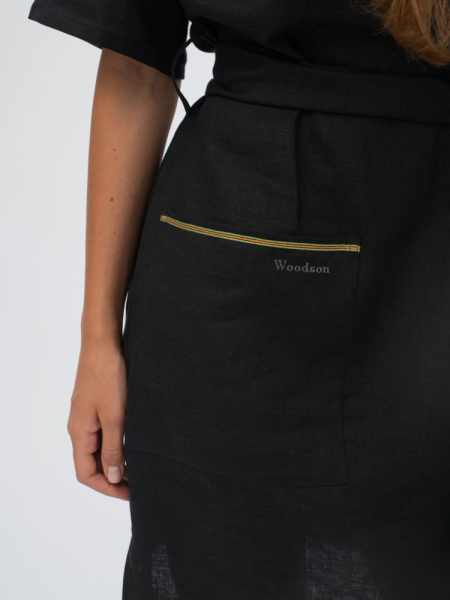 Платье банное Woodson, чёрный лён (46) Платье банное Woodson, чёрный лён (46)