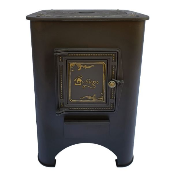 Печь под казан "Сибирь" с чугунной плитой и дверцей