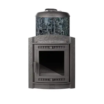 Фото Печь банная "Атмосфера XL" в ламелях "Пироксенит" наборный рисунок в магазине Woodson